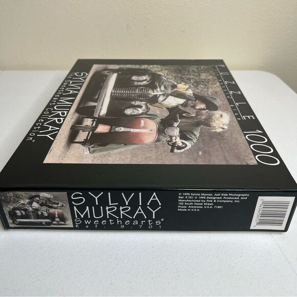 Sylvia Murray The Sweetheart Collection Puzzle Boy Girl Car Scooter Kiss 1000 Pc - Picture 3 of 7